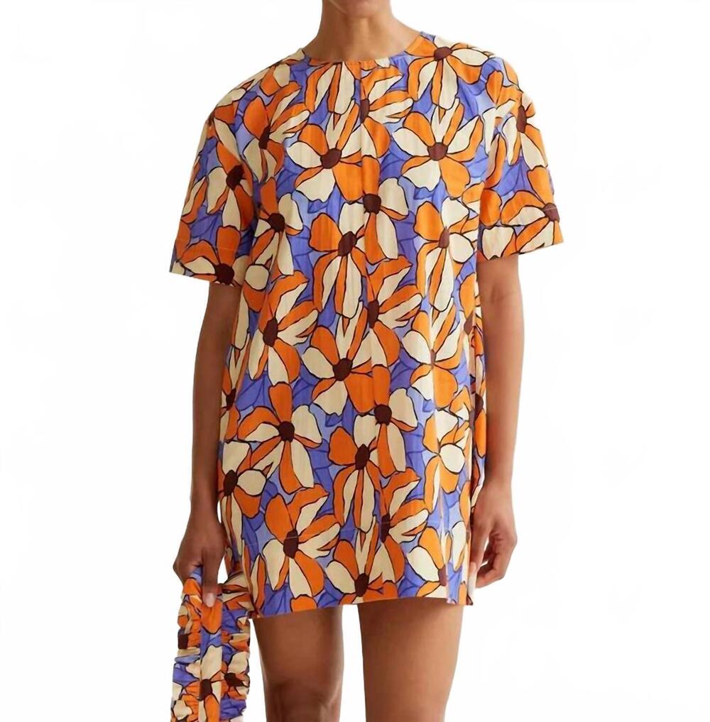 NEW COMPANIA FANTASTICA floral mini dress in orange